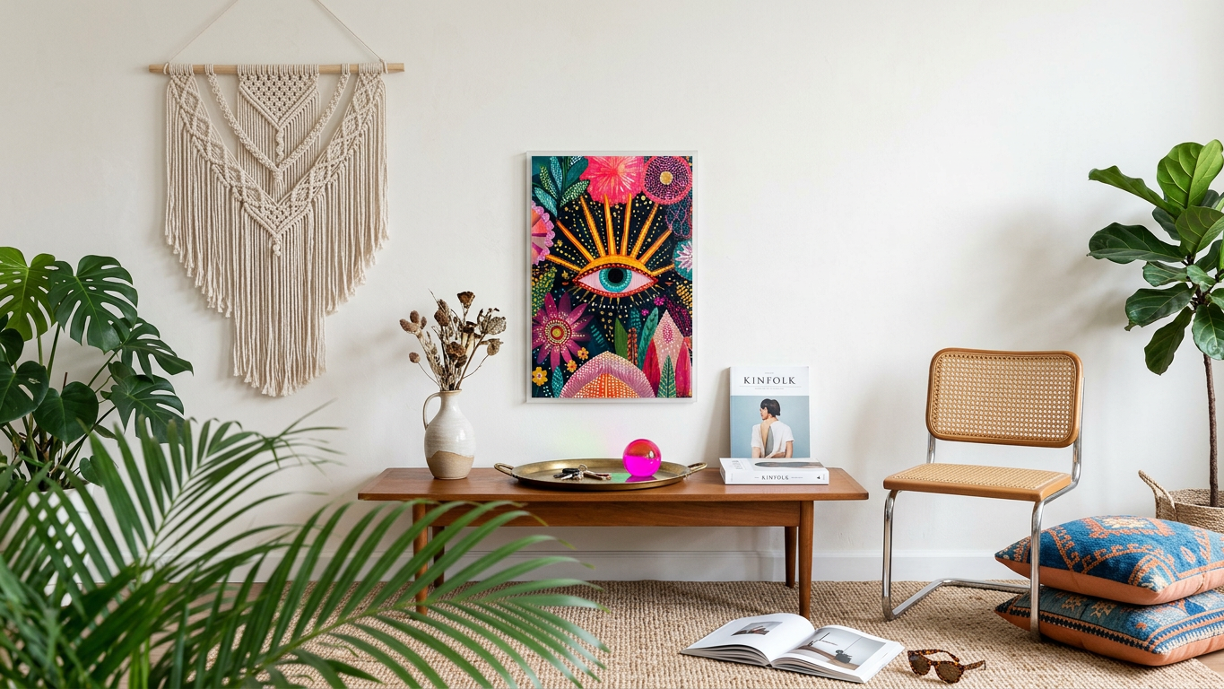 Ethereal & Mystical Mystic Eye Art | Electric & Teal Tones | Vibrant, soulful introspection | Gift for Nature & Contemplative Art Lovers | Digital Download