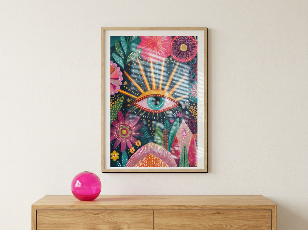 Ethereal & Mystical Mystic Eye Art | Electric & Teal Tones | Vibrant, soulful introspection | Gift for Nature & Contemplative Art Lovers | Digital Download
